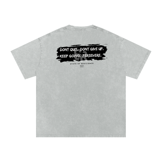 Snow Washed Oversized Cotton T-Shirt